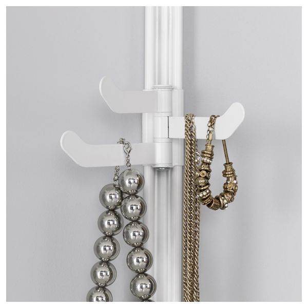 Настенная штанга/полки/контейнер АЛЬГОТ, белый (189x41x197 см) - схема-чертеж с размерами