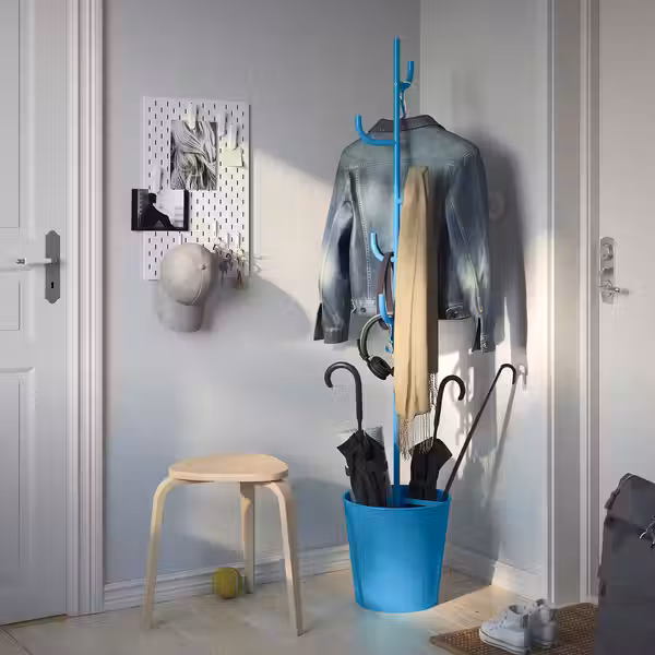 ÄLGANÄS ЭЛЬГАНЭС Вешалка - голубой 173x33 см - схема-чертеж с размерами