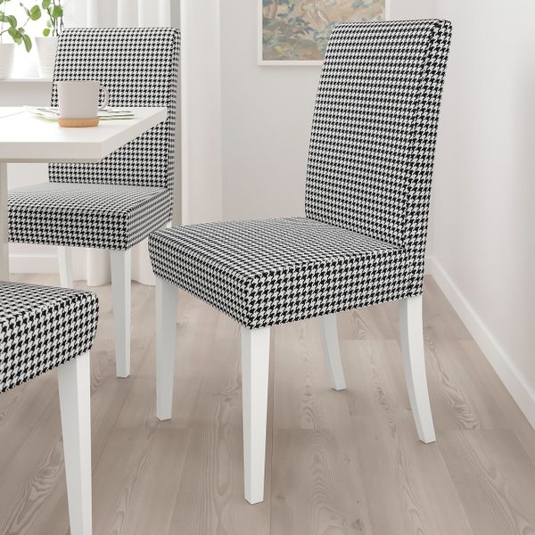 Стул, белый/Виббербу черный-бежевый IKEA HENRIKSDAL ХЕНРИКСДАЛЬ 793.371.36 - схема-чертеж с размерами