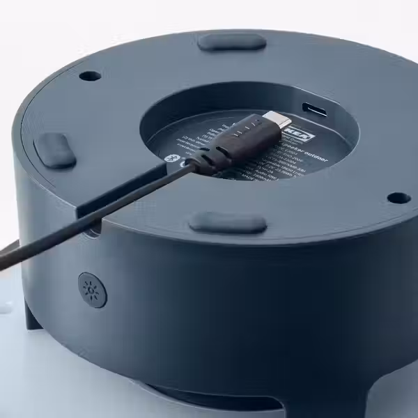 VAPPEBY Лампа с динамиком bluetooth - для сада/синий - схема-чертеж с размерами