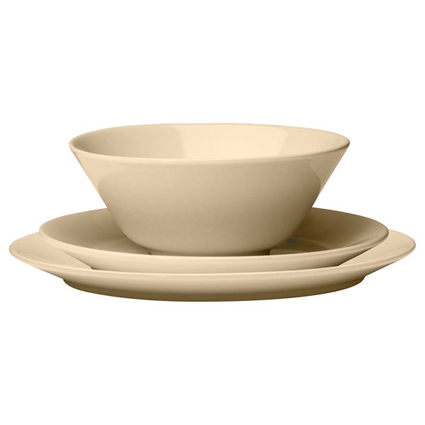 Сервиз, 12 предметов СТРОСА, каменная керамика, бежевый - фото 1