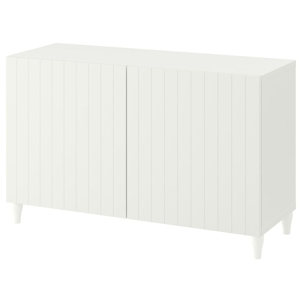 Комбинация для хранения с дверцами, белый/СУТТЕРВ/КАББАРП белый 120x42x74 см IKEA BESTÅ БЕСТО 893.848.77 - фото 1