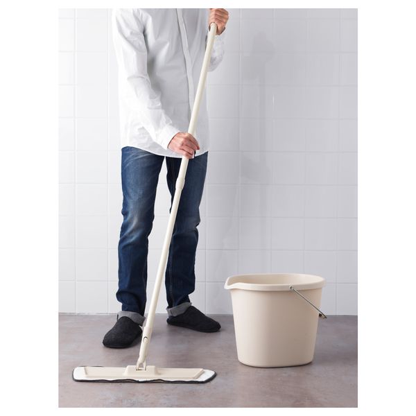 Набор для уборки, плоская швабра, 7 предметов СКВАЛЬПА, бежевый - схема-чертеж с размерами