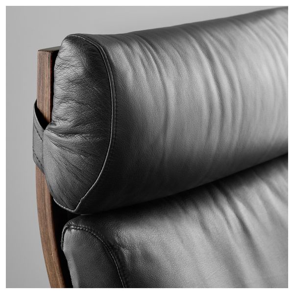 Кресло ПОЭНГ, коричневый, Смидиг черный - схема-чертеж с размерами