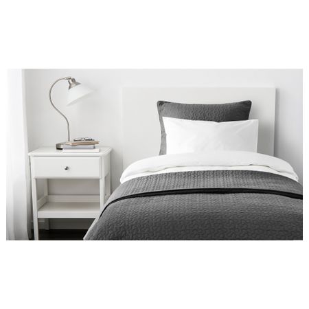 Покрывало и чехол на подушку АЛИНА, темно-серый