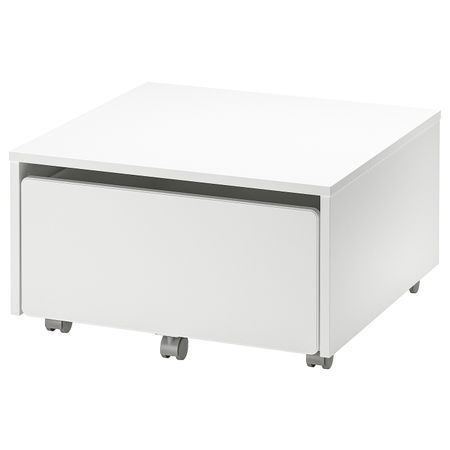Ящик для хранения на колесиках, белый 62x62x35 см IKEA SLÄKT СЛЭКТ 303.629.76
