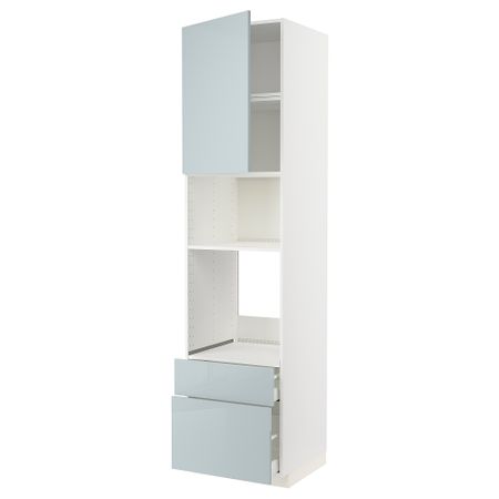 Высокий шкаф для духовки, СВЧ, дверца, 2 ящика, 60x60x240 cm IKEA METOD МЕТОД, MAXIMERA МАКСИМЕРА 594.793.15