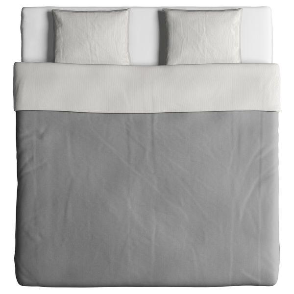 Пододеяльник и 2 наволочки, серый, 240x220, 50x60 см IKEA BLÅVINDA БЛОВИНДА 903.291.11 - схема-чертеж с размерами