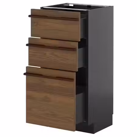 METOD / KNIVSHULT Напольный шкаф с 3 ящиками