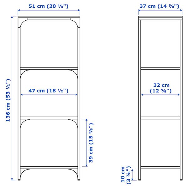 Стол и комбинация для хранения, и рабочий стул черный/сосна IKEA FJÄLLBO/KULLABERG ФЬЕЛЛЬБО/КУЛЛАБЕР / GULLHULT ГУЛЛЬХУЛЬТ - схема-чертеж с размерами