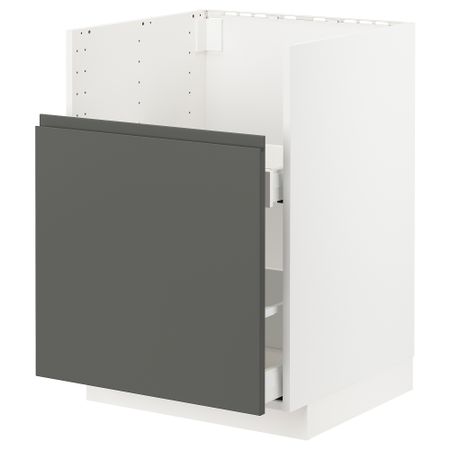 Шкаф под мойку БРЕДШЁН, 1фасад, 2ящика, 60x60 cm IKEA METOD МЕТОД, MAXIMERA МАКСИМЕРА 693.104.01