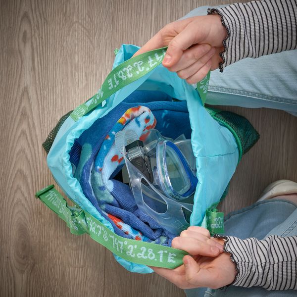 Банное полотенце, черепашки, темно-синий, 70x140 см IKEA BLÅVINGAD 605.340.66 - схема-чертеж с размерами