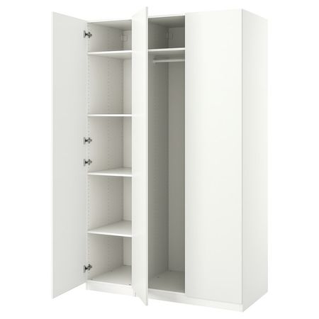 PAX / FORSAND Гардероб, комбинация - белый/белый 150x60x236 см