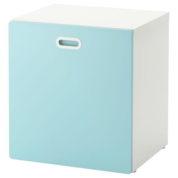 Модуль для игрушек, на колесиках, белый/голубой 60x50x64 см IKEA STUVA СТУВА / FRITIDS ФРИТИДС 392.795.91 - фото 1