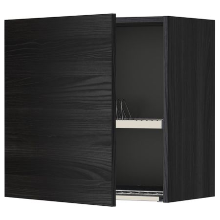 Шкаф навесной с сушкой, черный, Тингсрид черный 60x60 см IKEA МЕТОД 292.324.34