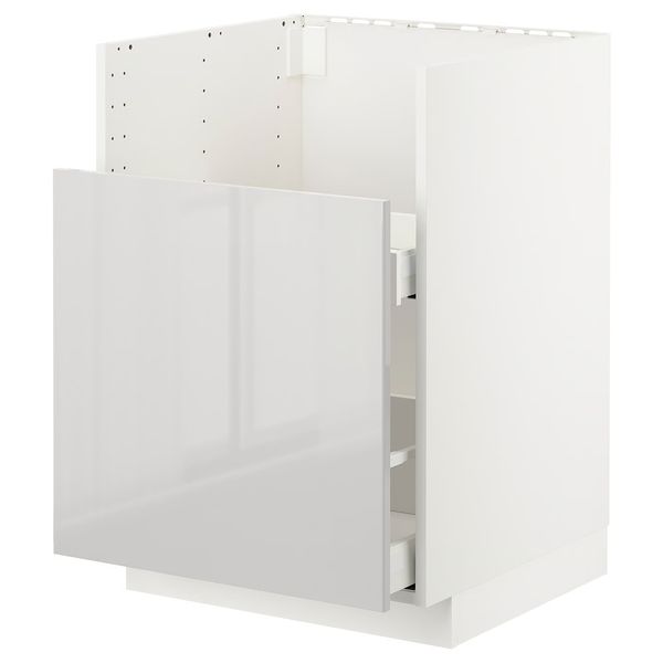 METOD Шкаф для мойки ТАЛЛШЁН - белый/Ringhult светло-серый 60x60 см - фото 1