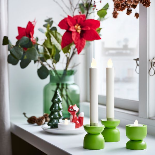 Подсвечник для свечи, греющей свечи, зеленый 6 см IKEA VINTER 2021 ВИНТЕР 2021 905.038.17 - схема-чертеж с размерами