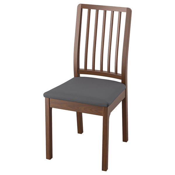 Стул, коричневый, Hakebo темно-серый IKEA EKEDALEN ЛЕН ЭКЕДАЛЕН 094.293.56 - фото 2