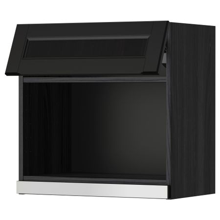 Навесной шкаф для СВЧ-печи МЕТОД, черный, Лаксарби черно-коричневый