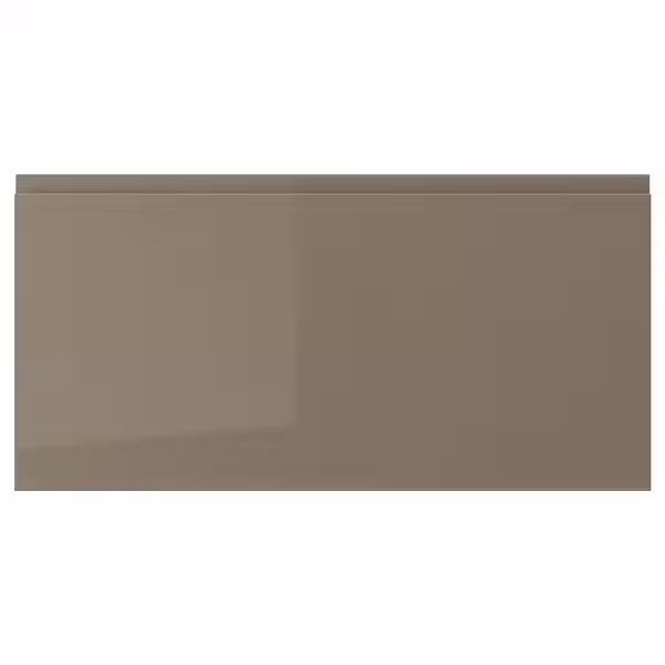 VOXTORP Фронтальная панель ящика - глянцевый темный серо-коричневый 80x40 см - фото 1