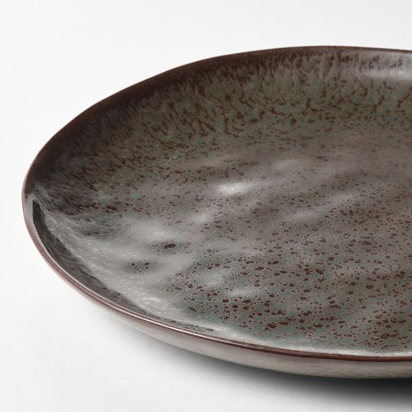 Блюдо, бирюзовый/коричневый 34 см IKEA ERTAPPAD ЭРТАППАД 404.967.01 - схема-чертеж с размерами