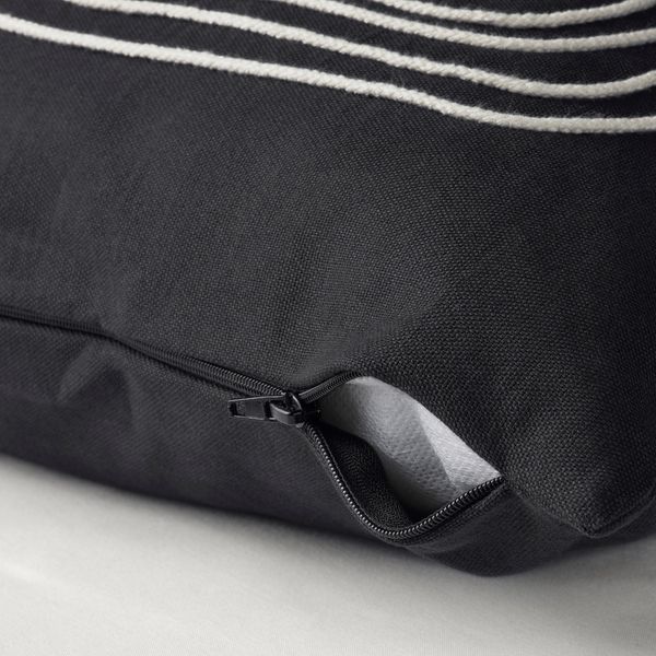 Чехол на подушку, 50x50 см, черный-белый IKEA BRUNBRÄKEN 205.542.40 - фото 3