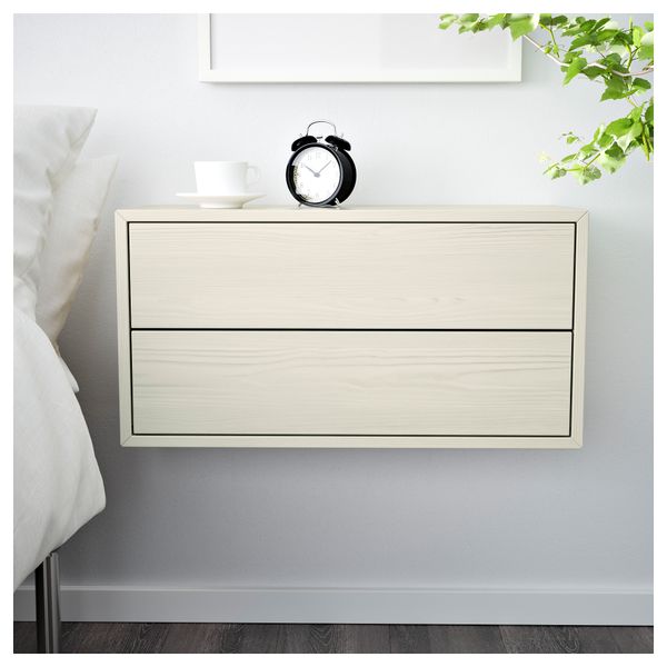 Навесной шкаф с 2 ящиками ВЭЛЬЕ, лиственница белый (68x35 см) - фото 3