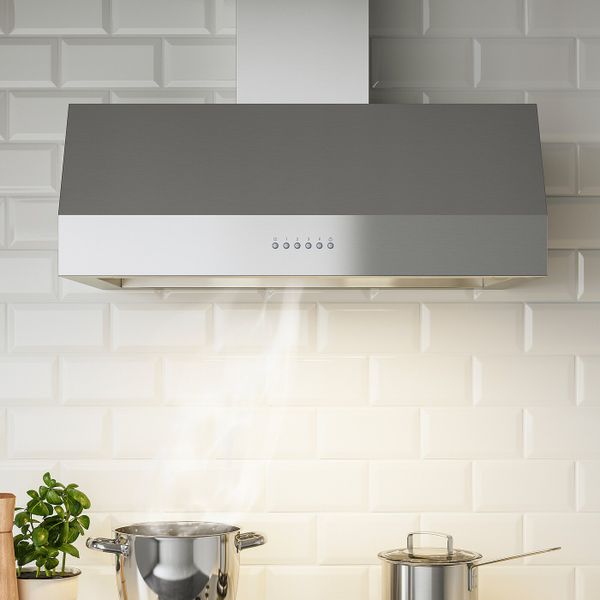 Колпак вытяжного шкафа стенного крепл, цвет нержавеющей стали IKEA UPPFRISKANDE УППФРИСКАНДЕ 903.939.70 - фото 2