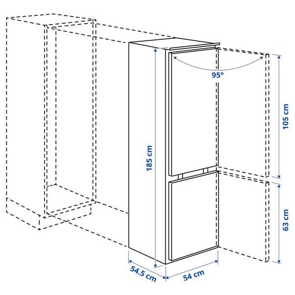 IKEA, дополнительный ракурс - схема-чертеж с размерами