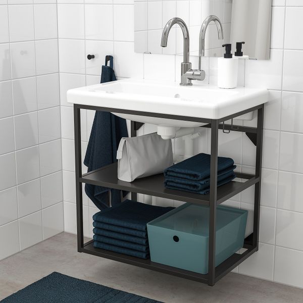 Контейнер с крышкой, бирюзовый 26x35x15 см IKEA KUGGIS КУГГИС 004.768.23 - фото 2