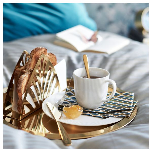 Поднос, желтая медь 38 см IKEA GLATTIS ГЛАТТИС 203.501.15 - фото 4