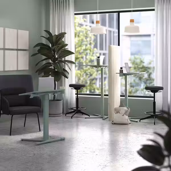 MITTZON МИТТЗОН Стол для ноутбука, на колесиках - зеленый 66x50 см - фото 7