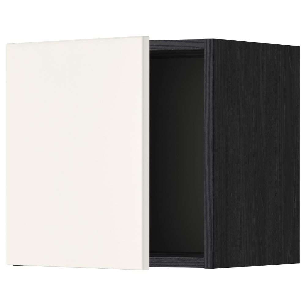 Шкаф навесной МЕТОД, черный, Веддинге белый - схема-чертеж с размерами