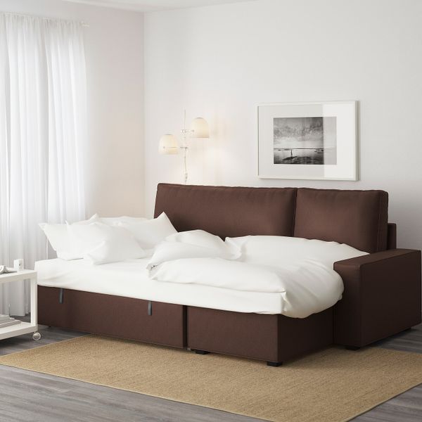 Диван-кровать с козеткой, Бурред темно-коричневый IKEA ВИЛАСУНД 592.824.51 - фото 5