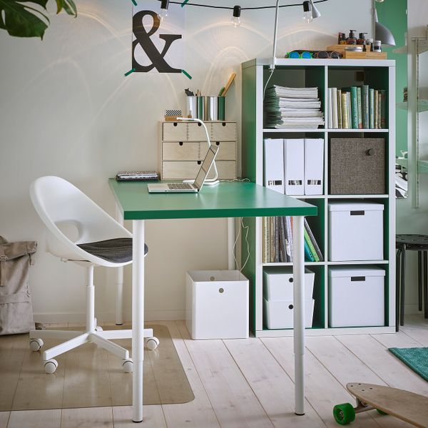 Стол, зеленый, белый 150x75 см IKEA LINNMON ЛИННМОН / OLOV ОЛОВ 593.355.29 - схема-чертеж с размерами