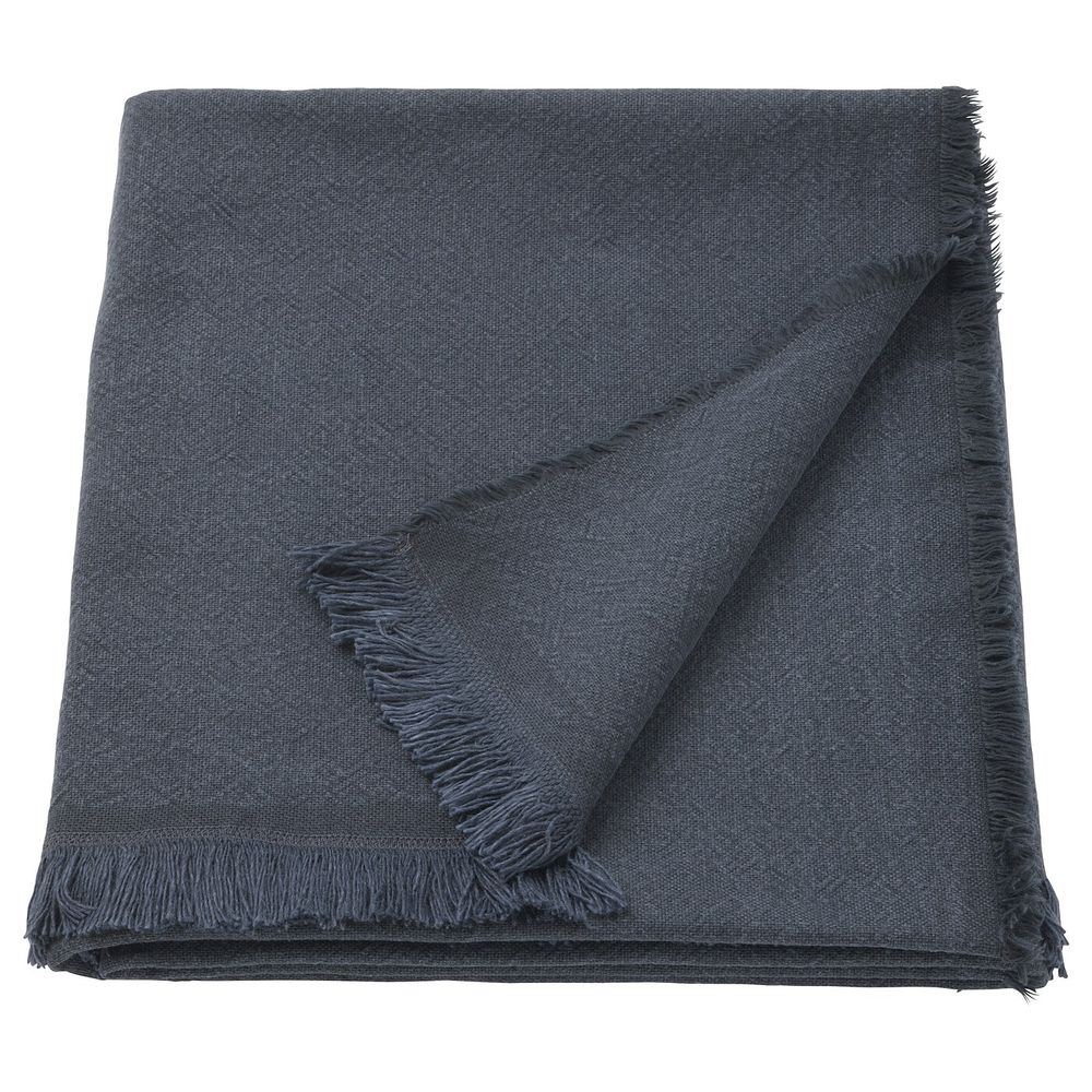 Плед, сине-серый темный 150x200 см IKEA ЙОФРИД 103.957.46 - фото 1