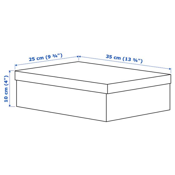 Коробка с крышкой, белый 25x35x10 см IKEA TJENA ТЬЕНА 703.954.23 - фото 8