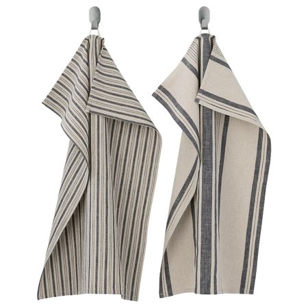 Полотенце кухонное, полоска/серый бежевый 50x70 см IKEA MARIATHERES МАРИАТЕРЕС 204.795.85