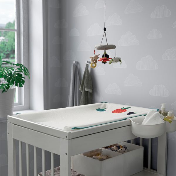 Чехол на пеленальную подстилку, орнамент «фрукты/овощи» 74x48 см IKEA VÄDRA ВЭДРА 304.626.07 - фото 3