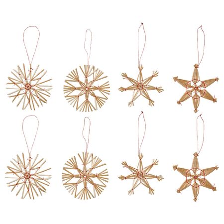 Подвесное украшение, 8 шт., солома IKEA VINTER 2021 ВИНТЕР 2021 404.981.92