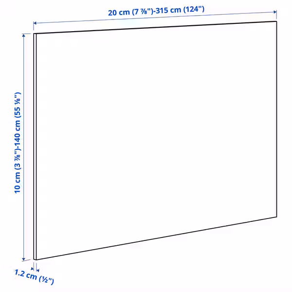 RUNSBÄCK РУНСБЭКК Настенная панель под заказ - схема-чертеж с размерами