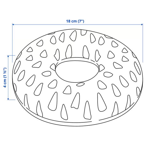 UTSÅDD УТСОДД Мягкая игрушка для собаки - синий - схема-чертеж с размерами