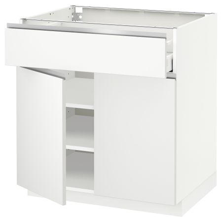 Напольный шкаф + ящик, 2 дверцы МЕТОД / МАКСИМЕРА, белый, Нодста белый