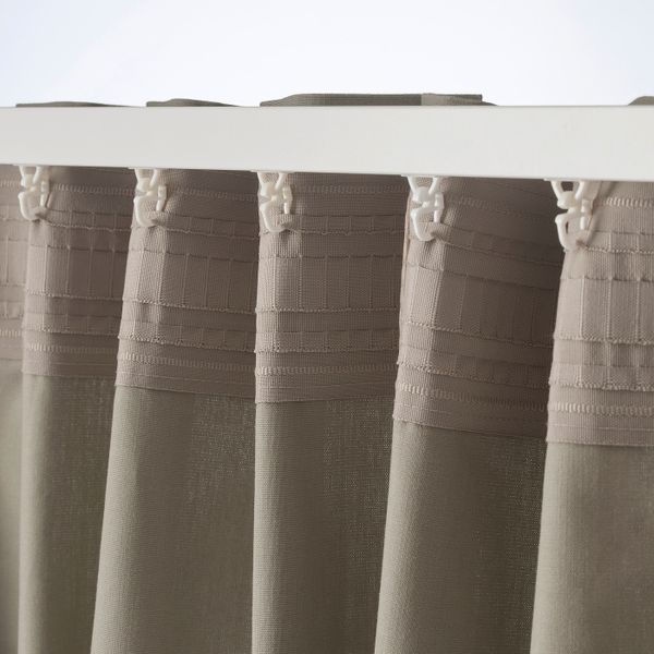 Затемняющие гардины, 2 шт., темно-бежевый 145x300 см IKEA KALKFLY КАЛКФЛАЙ 004.539.68 - фото 4