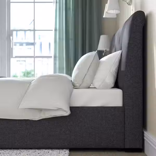 IDANÄS Тахта с обивкой - Gunnared темно-серый 140x200 см - фото 4