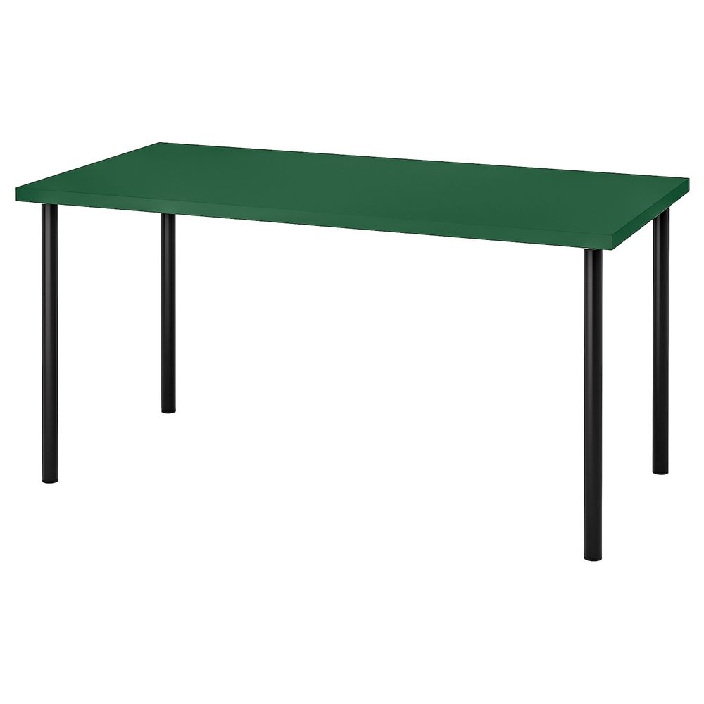 Стол, зеленый/черный 150x75 см IKEA LINNMON ЛИННМОН / ADILS АДИЛЬС 993.355.27 - фото 1