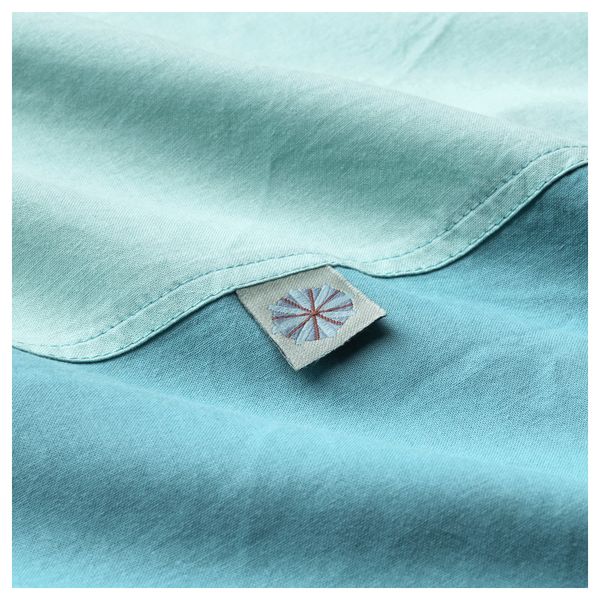 Пододеяльник, наволочка для кроватки ТИЛЛГИВЕН, бирюзовый (110x125/35x55 см) - фото 4