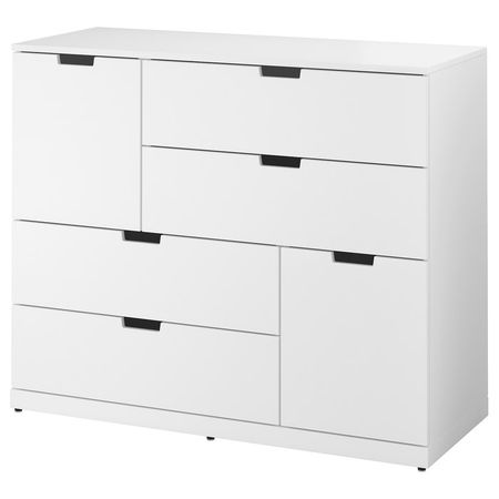 NORDLI Комод с 6 ящиками - белый 120x99 см