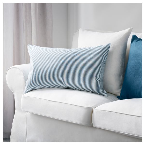 Чехол на подушку РЕМВАЛЛЕН, синий, белый (40x65 см) - схема-чертеж с размерами