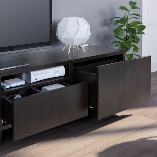 Шкаф для ТВ, комбинация, черно-коричневый/Лаппвик/стуббарп черно-коричневый 240x42x230 см IKEA BESTÅ БЕСТО 294.119.49 - фото 7